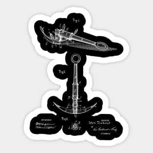 Anchor Vintage Patent Hand Drawing Sticker